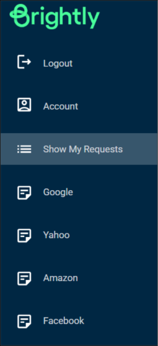 Show My Request option on menu
